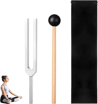 Standard Stimmgabel 128 Hz Aluminiumlegierung Therapie Silikonhammer Tasche - Bild 1 von 4