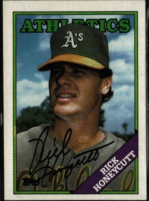 1988 Topps #641 Rick Honeycutt AUTO C412 - Image 1 of 2