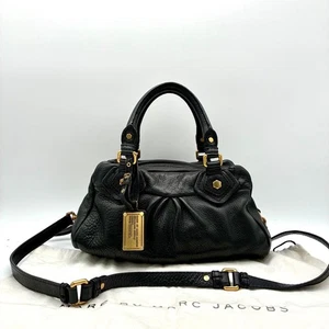 Bolso de Hombro Marc by Marc Jacobs Clásico Q 2 Vías Cuero Negro Usado 111202 - Imagen 1 de 11