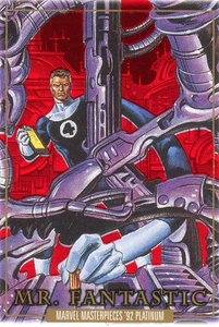 2024 Marvel Masterpieces ’92 Platinum RED PMG #59 Mr. Fantastic #/100 - Picture 1 of 2