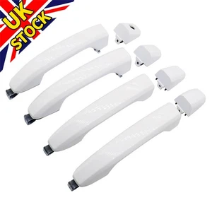 4pcs Olympic White Door Handles For Chevrolet Silverado 2500HD & 3500HD 2015-19 - Picture 1 of 10