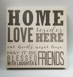 Home Love Resides Here Our Hearts Never Leave Home Decor Canvas Lot 26 Studio - Picture 1 of 12
