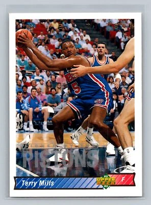 1992 Upper Deck #292  Terry Mills  Detroit Pistons Mint - Image 1 of 2