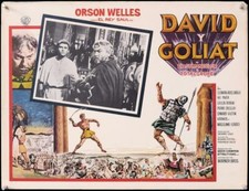 L046      DAVID & GOLIATH Mexican Lobby Card Orson Wells & Eleonora Rossi Drago