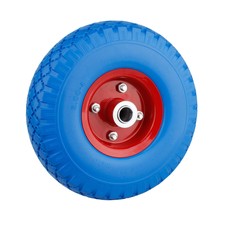 2 × PU Schubkarrenrad Rad Ø260mm 3.00-4 Ersatzrad Vollgummi Pannensicher 100kg