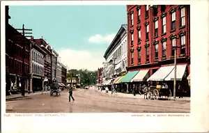 Postal Merchants Row Rutland Vermont Undivided Back Detroit Publishing - Imagen 1 de 2