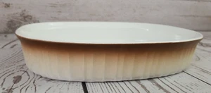 CorningWare French Bisque Brown Oval 1 1/2 Quart Casserole F-6-B Vintage - Picture 1 of 12