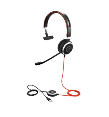 Jabra Evolve 40 UC Mono Headset with USB-A and 3.5mm Jack Connection - Image 1 of 2