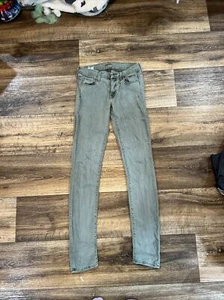 MOTHER JEANS Green LINEN Cotton Pants Size 26 Soft - Picture 1 of 8