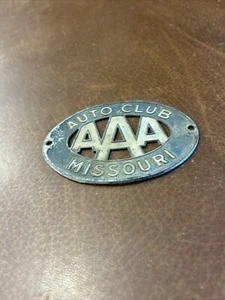 Vintage Auto Club AAA Missouri Emblem 4 1/2” X 3 1/4” ORIGINAL WOW COLLECTABLE - Picture 1 of 13