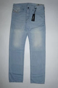 DIESEL IAKOP 0852I 3D EVO Mens Denim Jeans Regular Slim Tapered Leg Light Blue - Picture 1 of 12