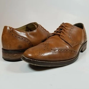 Cole Haan Grand OS Men's Brown Wingtip Brogue Oxfords Dress Shoes C12845 Sz 9 M - Picture 1 of 12