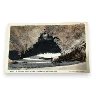 Postal Dragons Mouth Spring Yellowstone Park Wyoming Haynes 22637 c1922 C222 - Imagen 1 de 3