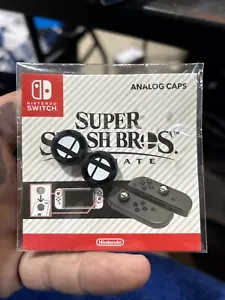 Nintendo Switch Super Smash Bros. Ultimate Thumbstick Caps - Black/White - NEW - Picture 1 of 1