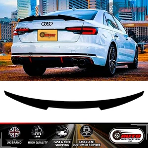 Audi A4 B9 Saloon Rear Boot Lip Spoiler Wing Kit 'M4 Style' Gloss Black 2016+ - Picture 1 of 8