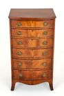 Regency Chest Drawers Tall Boy Bow Front