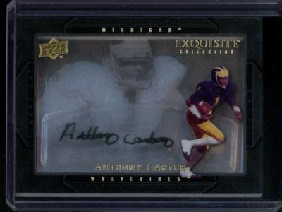 2011 ANTHONY CARTER AUTO Dimensions UD EXQUISITE Shadow Box Card #D-AC MICHIGAN - Image 1 of 2