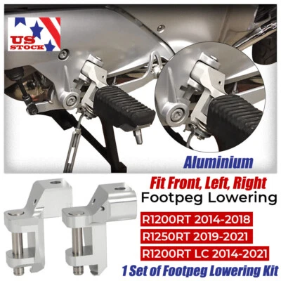 2pcs Foot Pegs Footrest Footpeg Lowering Kit For BMW R1200RT R1200RT LC R1250RT — 第 1/4 张图片