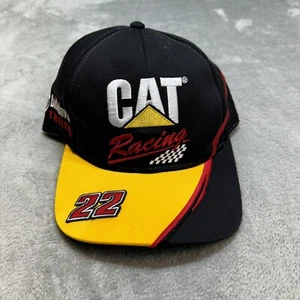 Nascar Ward Burton #22 CAT RACING Bill Davis Adjustable Hat Black Red and White - Picture 1 of 7