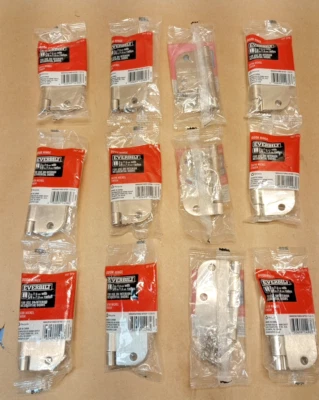 Lot Of 12 Everbilt Interior Door Hinges 3" Satin Nickel 5/8" Radius 207 079 - Image 1 of 4