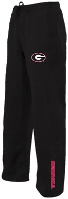 Georgia Bulldogs Black Status Polyester Fleece Open Bottom Athletic Pants - Image 1 of 4
