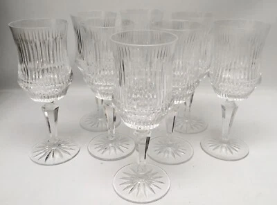 Set of 8 Galway Irish Crystal CORRIB Water Goblet Wine Glasses - Image 1 of 3