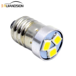 Bombilla de la lámpara LED 3V 6V 12V blanco blanco cálido E10 1447 tornillo para linterna de antorcha del coche - Imagen 1 de 8