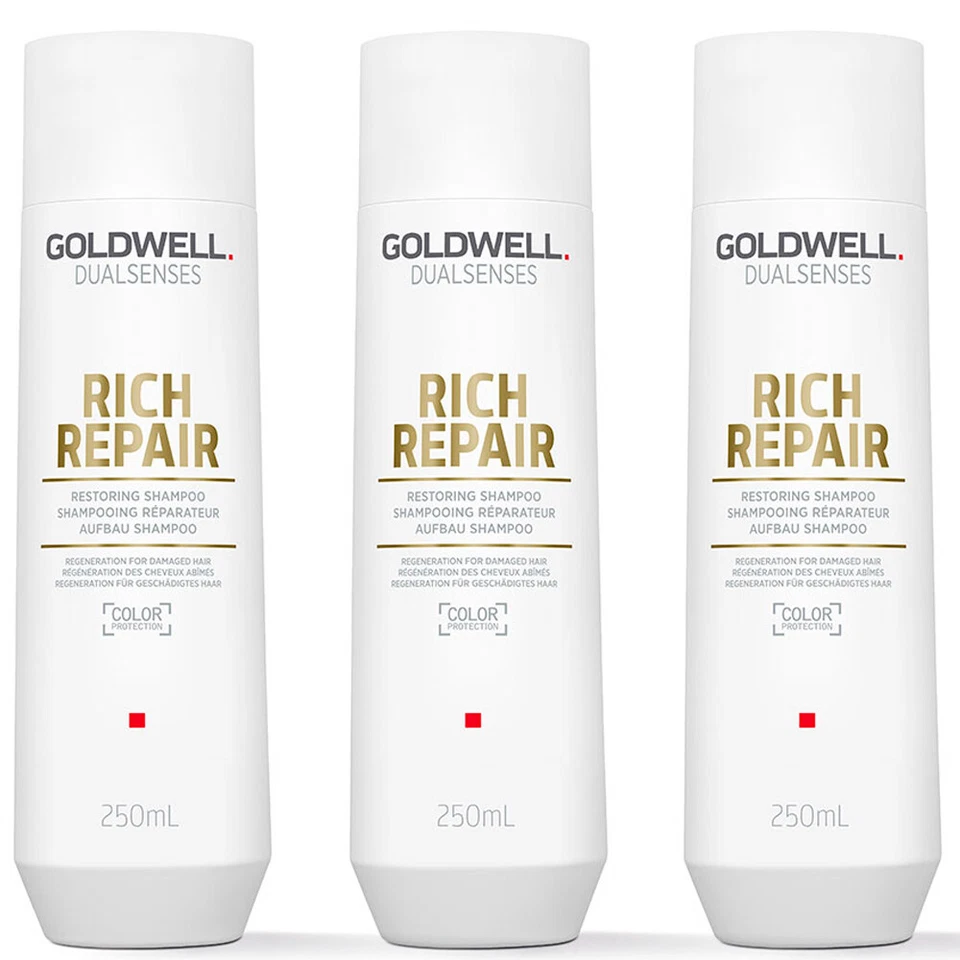 Goldwell Dualsenses Rich Repair Restoring Shampoo 3x250 ml - Bild 1 von 1