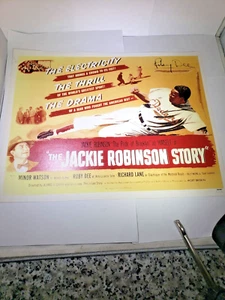 11" X 14" THE JACKIE ROBINSONSTORY ORIGINALE 1950LOBBYCARD 50/330 FIRMATA RUBYDEE - Foto 1 di 10