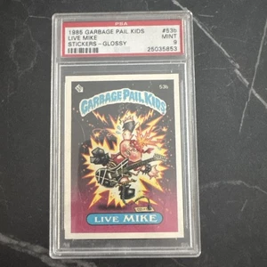 1985 Garbage Pail Kids Stickers 53b Live Mike Stickers Glossy PSA 9 - Picture 1 of 12