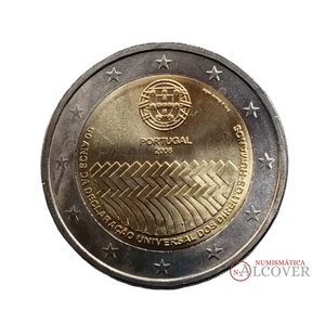 PORTUGAL 2 Euros 2008 conmemorativa 60 Aniv. Derechos Humanos SC / UNC - Picture 1 of 2