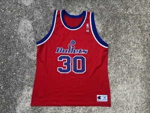 Vintage 90s Champion Washington Bullets Rasheed Wallace #30 Jersey Mens 48 XL - Bild 1 von 6