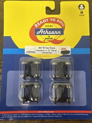 Athearn HO Scale #ATH90402 70-Ton National B-1 Trucks w/33" Wheels 2 pairs NIP! - Image 1 of 4