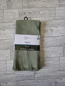 Servilletas Mainstays 100 % algodón verde salvia, juego de 4, 18x18 pulgadas - Imagen 1 de 4