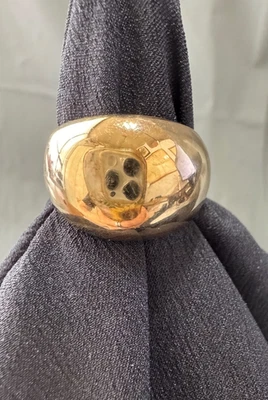 Vintage 14K Yellow Gold Bold Dome Ring 3.6 Grams Size 6.5-6.75 - Image 1 of 4