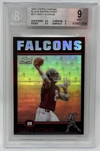 Matt Schaub 2004 Topps Chrome Rookie Card RC #211 Black Refractors 016/100 BGS 9 - Bild 1 von 3