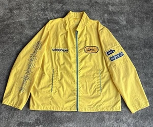 70s Vintage Ford Goodyear Racing Jacket Henry’s Haulers 1956 Pick up Yellow L - Picture 1 of 14