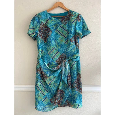 John Roberts vintage multicolor dress from tie size 14 Party Cocktail - Image 1 of 4