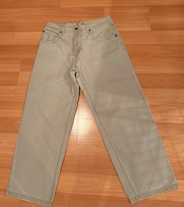 Men’s GODBODY Light Green Denim JEANS Baggy Wide Leg 36X34 (Measures 34x30.75) - Picture 1 of 14