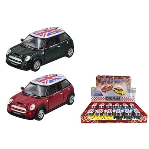 KiNSMART Mini Cooper S Die Cast Cars Full Box Set of 12 Union Jack Roof Models - Picture 1 of 19