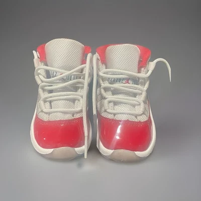 Nike Air Jordan 11 Retro TD Niño Pequeño Talla 4C Rojo Cereza/Blanco Zapatos 378040-116 Foto 1 de 4