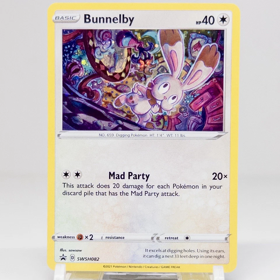 Bunnelby SWSH082 SWSH: Sword & Shield Promo Cards Holo LP - Image 1 of 3