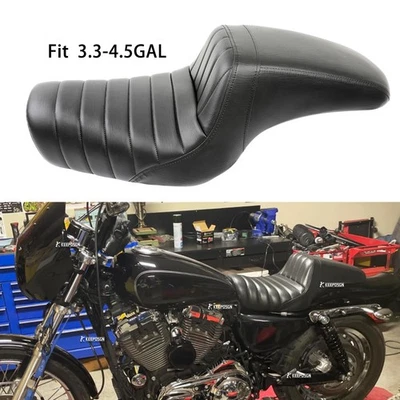 For Harley Sportster 1200 2004 2005 2006 3.3-4.5 GAL Driver Passenger 2-UP Seat - Image 1 of 4