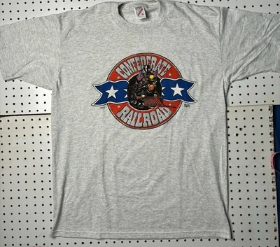 Camiseta Confederate Railroad 1992 para hombre XL vintage años 90 EE. UU. paquete de 2 grises y negros Foto 1 de 2