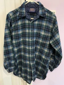 Pendleton Boardhemd Herren XL blau kariert Arbeit Outdoor 100% reine Schurwolle - Bild 1 von 7