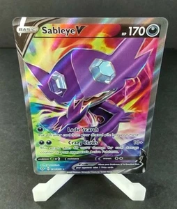 Sableye V Full Art Rare - 194/202 Sword & Shield Base Set - Pokemon - Mint/NM - Picture 1 of 5