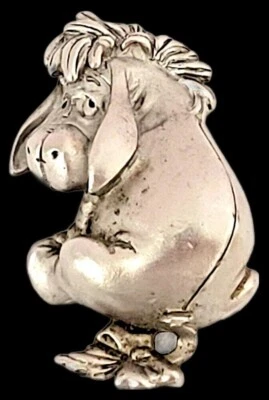 Broche vintage assinado pela Disney personagem Eeyore estanho tom prata  - Imagem 1 de 4