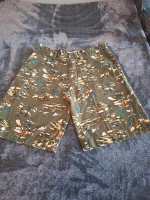 Old Navy Surplus Co. Pantalones Cortos Para Hombre 32 Verde Chino Tiki Surf Hombre Estampado Novedad Foto 1 de 4