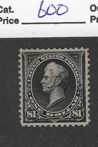 US Scott # 276, $1 black, Perry, 1895,VF+ , OG/hr, scv.$600 - Picture 1 of 2