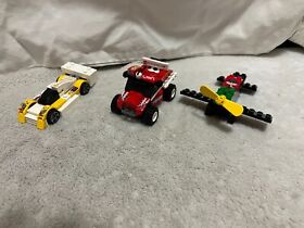 Lego Racers Lot 8131 Raceway Rider 8130 Terrain Crusher and 1841 Plane